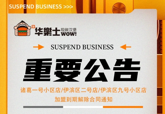 （諸葛一號(hào)小區(qū)店，伊濱區(qū)二號(hào)小區(qū)店，伊濱區(qū)九號(hào)小區(qū)店)加盟到期解除合同通知